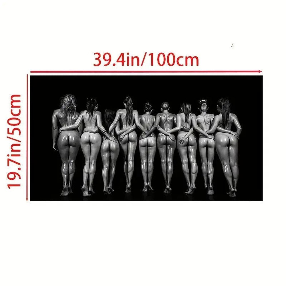 Stunning Beautiful Bareback Nude Women Artistic Canvas Print 19.7" X 39.4" Art:Art Prints Style Your Walls